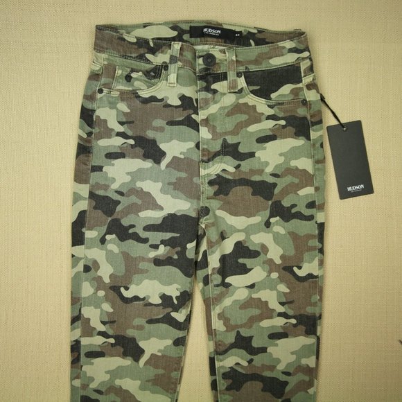 Hudson Barbara High Waist Super Skinny Ankle Jeans Women's Sz 24 Camouflage NWT - Picture 6 of 12